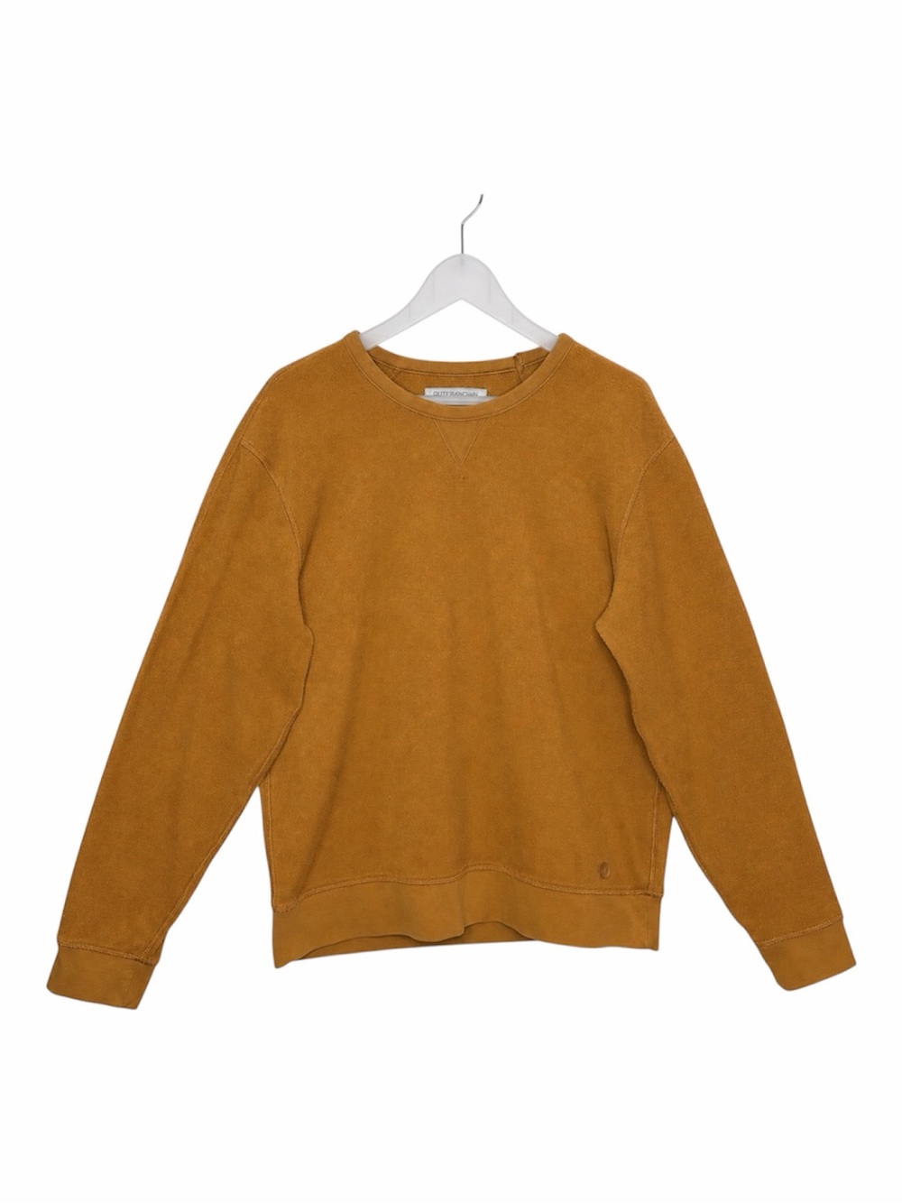 Outerknown Hightide Terry Crewneck Sweatshirt Curry Mustard Yellow Men’s L